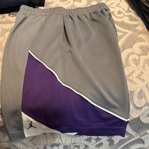 Jordan Gray and Purple Athletic Shorts